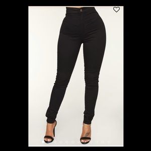 High waisted black fashion nova jeans